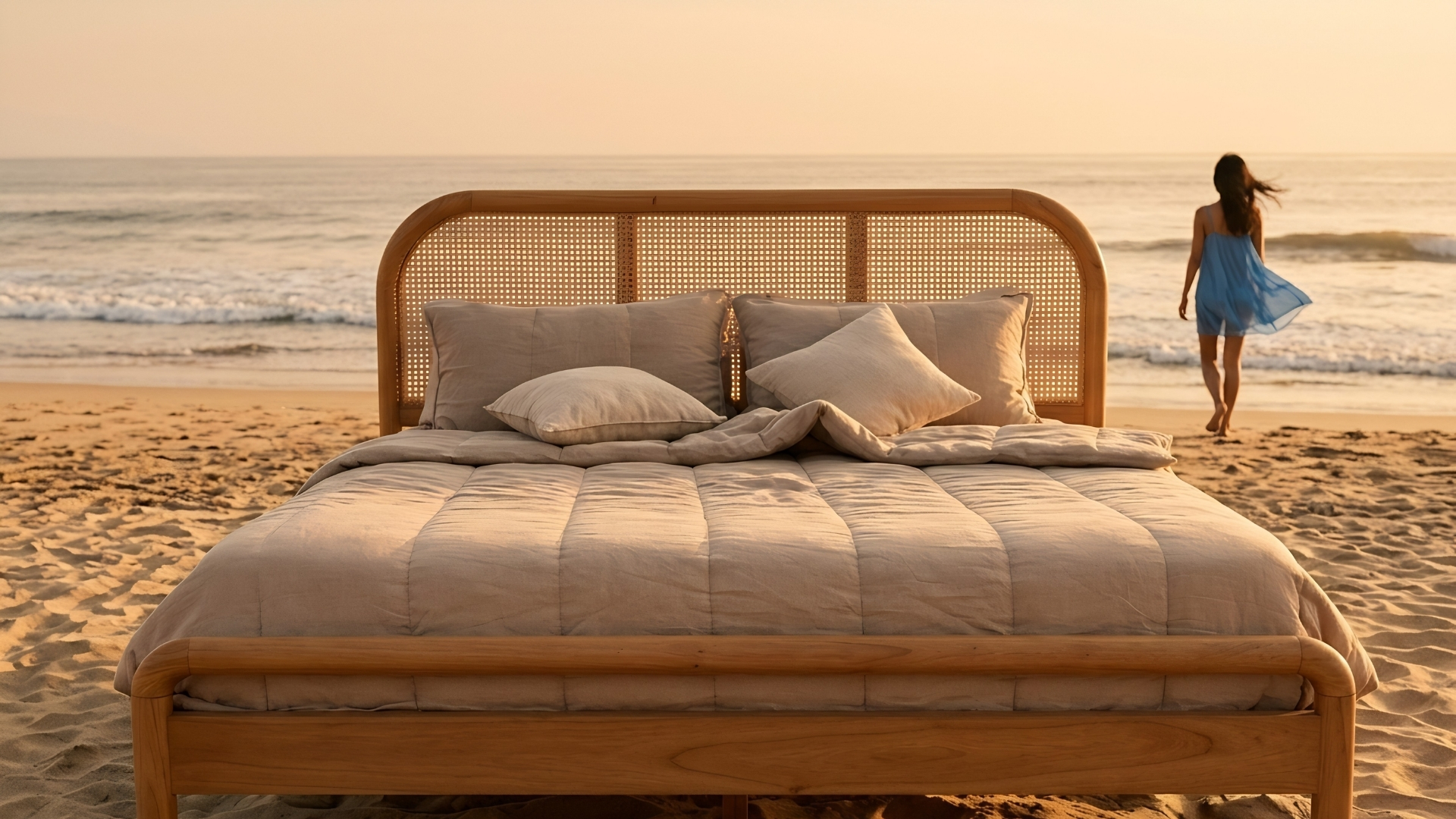 Arch Rattan Bed