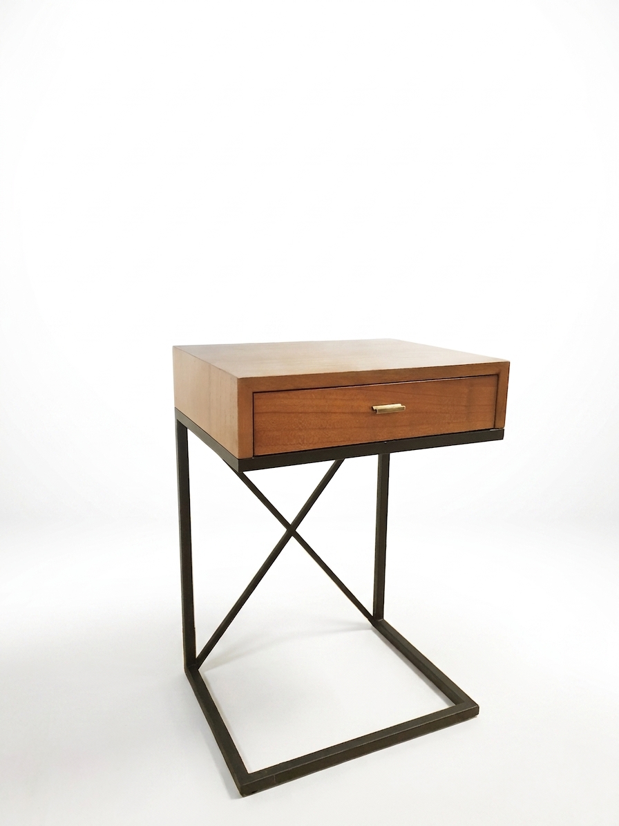 Iron Frame Bedside Table