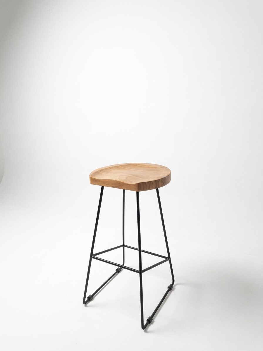 Square Iron Bar Stool