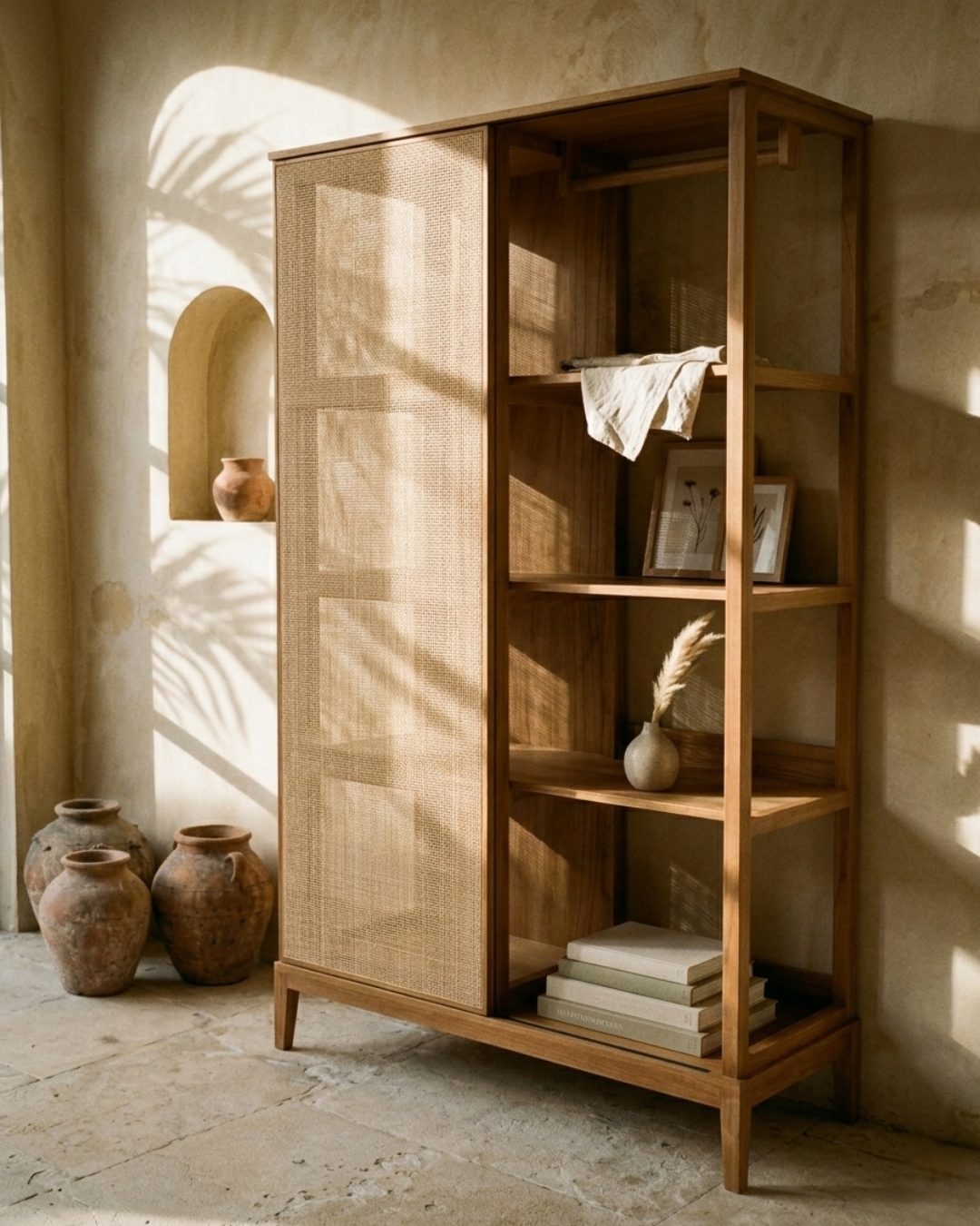 Teak Display Cabinet